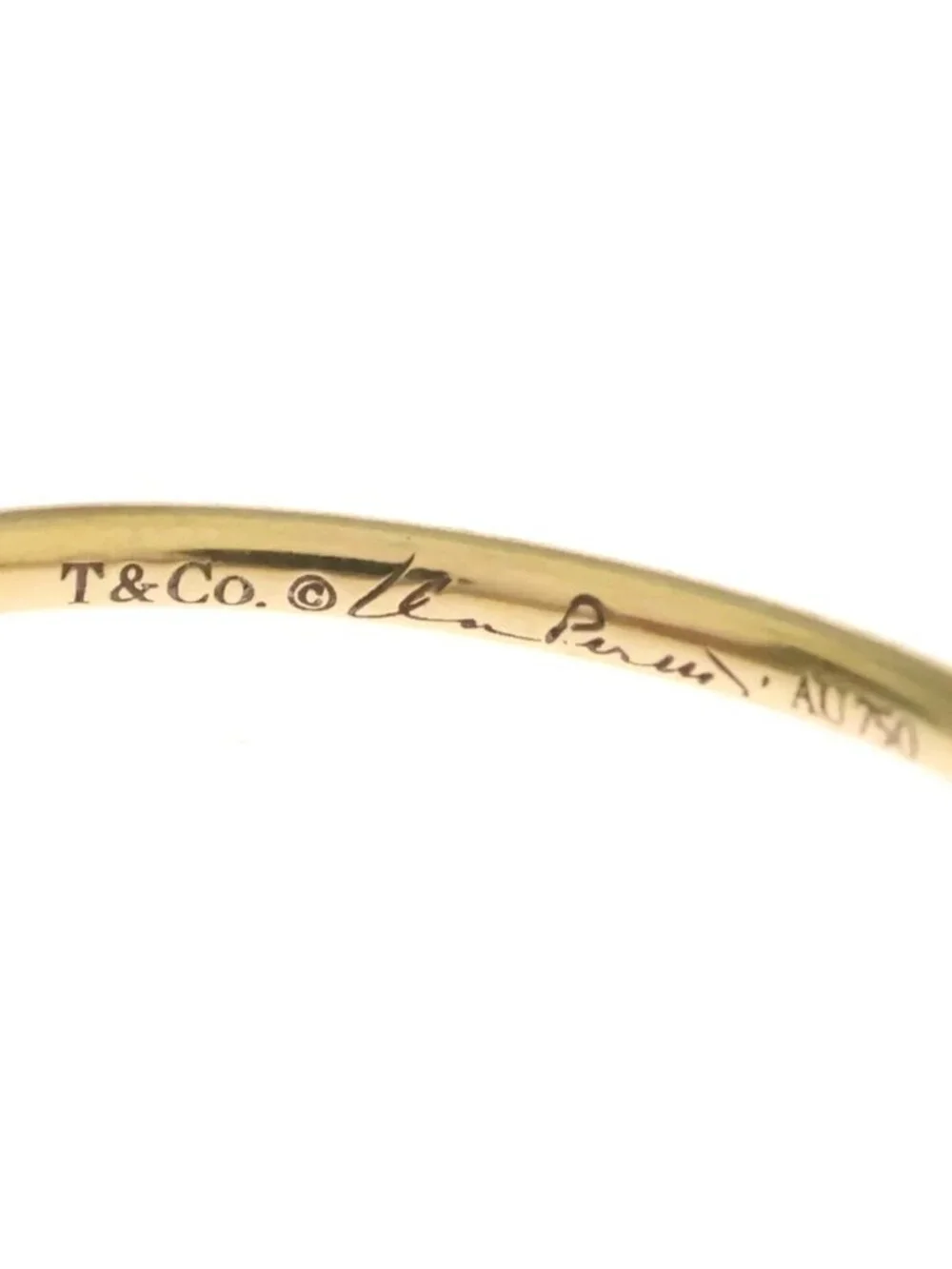 Tiffany & Co Wave Single Row Diamond Ring 18K Yellow Gold